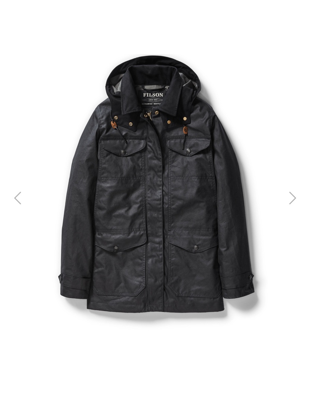 Filson Black Hooded Utility Jacket - Picture 5 of 7